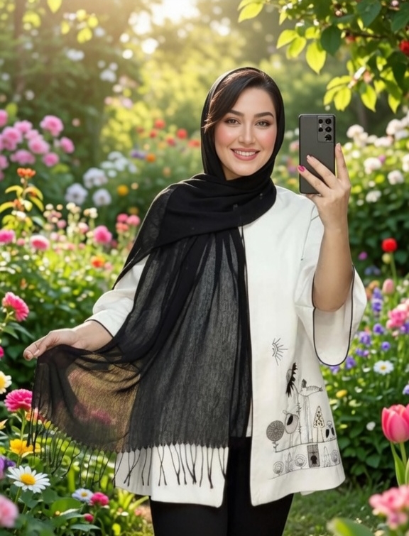 شال مریمی مشکی